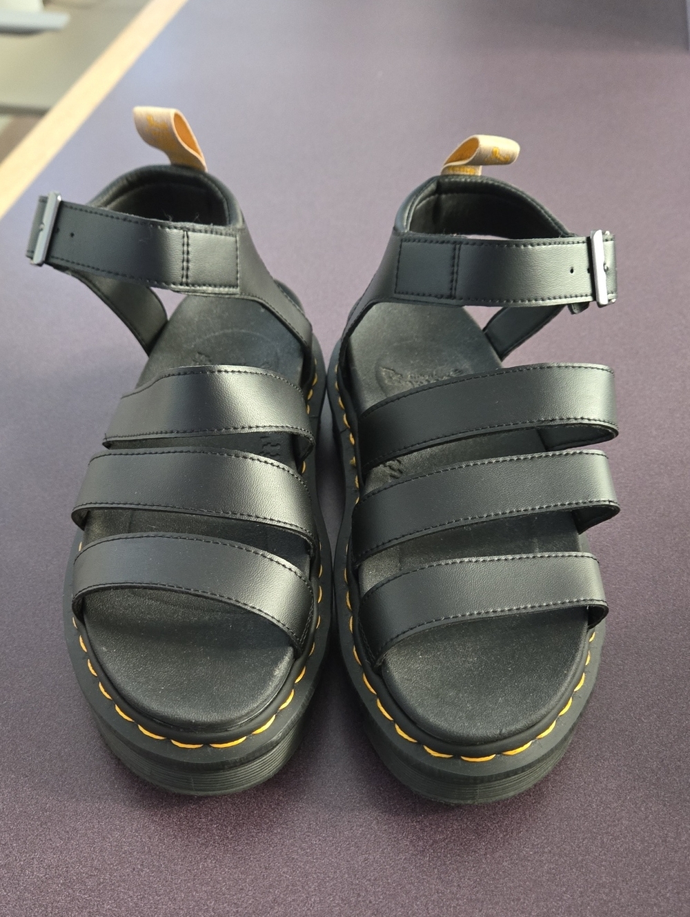 Dr. Martens Women's Black Blaire Platform Sandals Size 8 - Picture 2 of 10